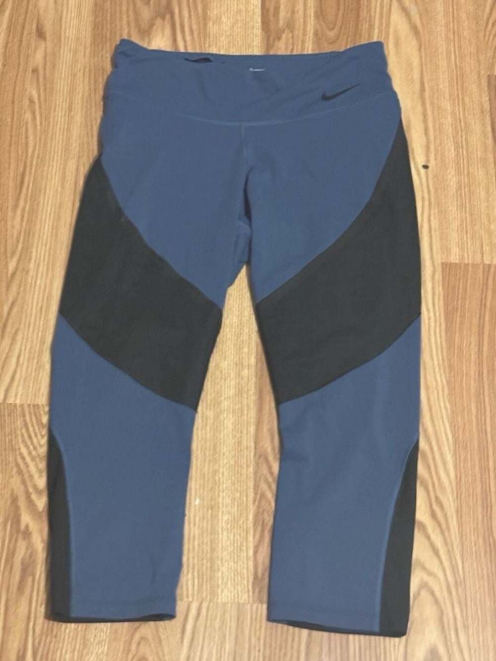 Nike Women's Blue Black Dri-FIT Power Legendary Training Capri Leggings Size M